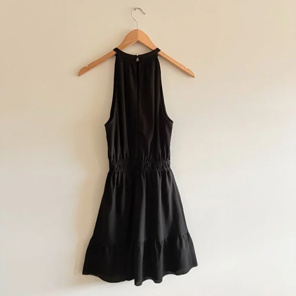 Aritzia Wilfred Effet Halter Ruffle Dress Black Size XS